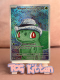 Load image into Gallery viewer, *CUSTOM* Bulbasaur with Grey Felt Hat Van Gogh Handmade Textured Art TCGKITTEN