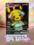 Load image into Gallery viewer, *CUSTOM* Albedo Pikachu Cosplay Series Poncho Handmade Holo Art TCGKITTEN