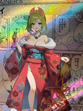 Load image into Gallery viewer, *CUSTOM* Iridia Trainer Kimono Manga Holo Handmade Textured Art TCGKITTEN
