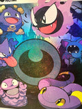 Load image into Gallery viewer, *CUSTOM* Dark Energy Pokemon Series Cute Chibi Handmade Textured Art TCGKITTEN