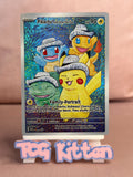 Load image into Gallery viewer, *CUSTOM* Kanto Starters with Grey Felt Hat Handmade Textured Art TCGKITTEN