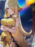 Load image into Gallery viewer, *CUSTOM* Cynthia Trainer Card Waifu Fan Gift Art Pokemon Textured Holo TCGKITTEN