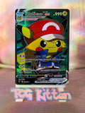 Load image into Gallery viewer, *CUSTOM* Satoshi Pikachu Cosplay Series Poncho Handmade Holo Art TCGKITTEN