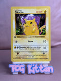 Load image into Gallery viewer, Pikachu 58/102 1st Edition Red Cheeks Shadowless Base Set 1999 WOTC HP TCGKITTEN