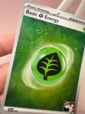 Load image into Gallery viewer, *3 Swirls* Basic Grass Energy sve009 Play! Pokemon Stamped Foil Promo TCGKITTEN