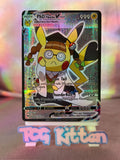 Load image into Gallery viewer, *CUSTOM* PHD Scientist Pikachu Cosplay Series Poncho Handmade Holo TCGKITTEN