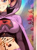 Load image into Gallery viewer, *CUSTOM* Jessie &amp; Ekans Trainer Cosplay Handmade Textured Holo Art TCGKITTEN
